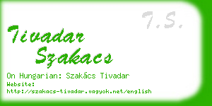tivadar szakacs business card
