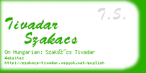 tivadar szakacs business card